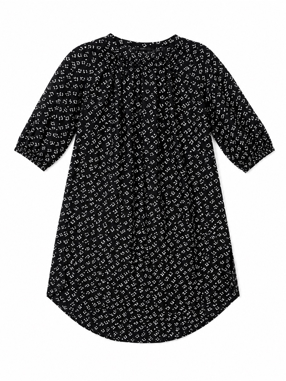 Aqua Black Printed Dress Shirt - Picture 1 of 7